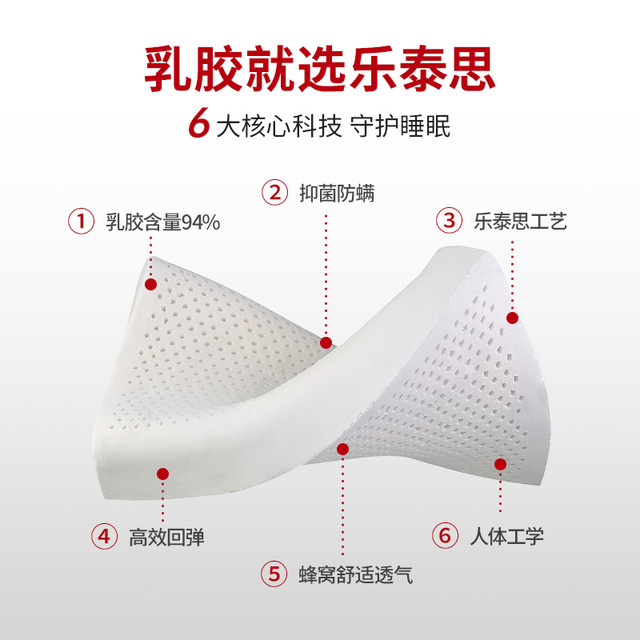 laytex 泰国进口天然乳胶枕头护颈椎助睡眠成人按摩防螨正品枕芯