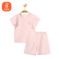 Babyprints 贝瑞加（Babyprints）儿童套装夏季宝宝短袖短裤2件套中大童半袖衣服 小鱼-粉色120