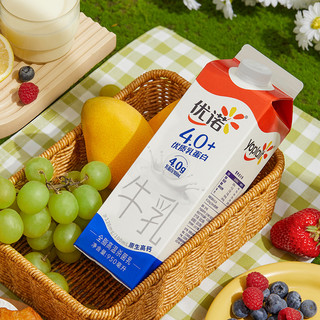 yoplait 优诺 低温新鲜早餐奶4.0+优质乳蛋白生高钙纯牛奶950ml*3盒