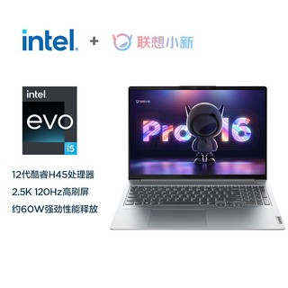 联想小新Pro16 2022款酷睿i5-12500H 16英寸轻薄办公笔记本电脑