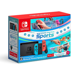 Nintendo 任天堂 日版 Switch 续航彩主机+Switch Sports运动数字版游戏套装