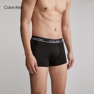 卡尔文·克莱恩 Calvin Klein 内衣男士时尚四条装O腰边弹力轻薄透气平角内裤NP2446O 001-太空黑 XL