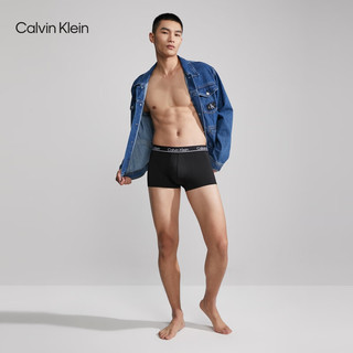 卡尔文·克莱恩 Calvin Klein 内衣男士时尚四条装O腰边弹力轻薄透气平角内裤NP2446O 001-太空黑 XL