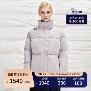 DESCENTE迪桑特 SKI STYLE系列 女子羽绒服 时尚立领短款秋冬运动休闲 灰色-GY M(165/84A)