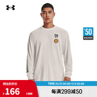 安德玛（UNDERARMOUR）男子新春系列招财纳福钱币训练运动长袖T恤1374714 白色112 L