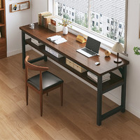 家装季：富禾 电脑桌 黑橡木色 120cm