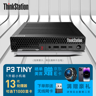 联想（ThinkStation）P3 Tiny图形工作站渲染设计迷你主机 I5-13500 32G 512G T1000 4G 