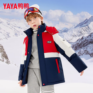 鸭鸭（YAYA）儿童羽绒服男童新短款青少年户外防风加厚冬季中大童装外套D 晴天蓝 110cm