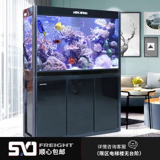 minjiang 闽江 免换水中大型玻璃鱼缸 （礼包+升级过滤） 长60*宽30*高64.5（鱼缸缸体不含柜）