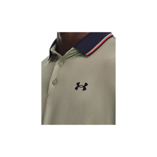 安德玛 UNDERARMOUR）秋冬Playoff 3.0男子高尔夫运动长袖Polo衫1380786 绿色504 XXL