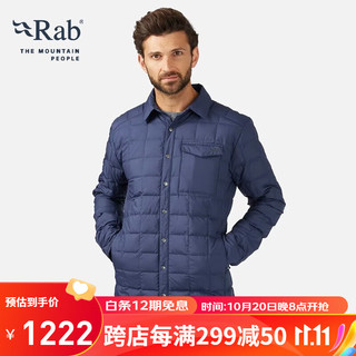 RabRAB睿坡Downtime秋冬男士700蓬轻量防泼水羽绒服防撕裂QDB-60  藏蓝色DIK L