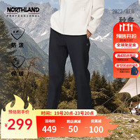 诺诗兰风雪长裤户外保暖防风运动徒步男女软壳裤 纯黑色-女 160