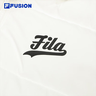 FILA 斐乐 FUSION斐乐潮牌羽绒服女时尚宽松保暖连帽上衣 纶度白-WT 170/88A/L