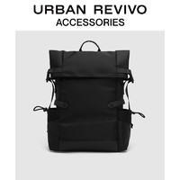 URBAN REVIVO季男时尚通勤大容量双肩包背包UAMB32091 黑色
