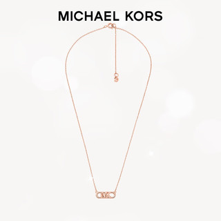 MICHAEL KORS轻奢玫瑰金色夏季字母logo项链锁骨链 MKC164200791 玫瑰金色