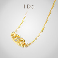 I DoI Do系列黄金钻石项链镜面金微雕镶 件销 金重5.15g