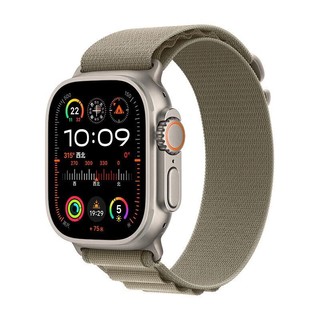 Apple 苹果 watch ultra2苹果智能手表GPS + 蜂窝款智能运动手表男女通用款 橄榄色 高山回环式表带中号