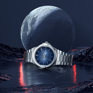 飞亚达（FIYTA）航天系列 “太空人”石英款 时尚商务单历 蓝盘男表G880021.WLW