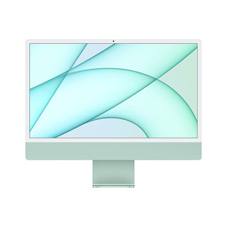 Apple 苹果 iMac 2021款 M1 芯片版 24英寸 一体机 绿色（M1、核芯显卡、8GB、256GB SSD、4.5K、 MJV83CH/A、七核）