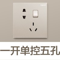 legrand 罗格朗 TCL-罗格朗 罗格朗(Legrand)开关插座面板仕典金色多孔tcl五孔86型墙壁空调面板16a插座带usb多孔开关