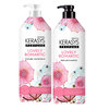 KERASYS 克拉洗丝 爱敬弹性滋养洗发水600ml+600ml护发素染烫受损持久留香原装进口