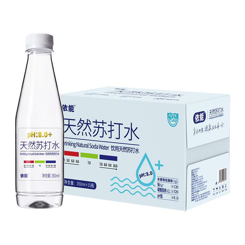 88VIP：yineng 依能 天然苏打水350ml*15瓶 1件装