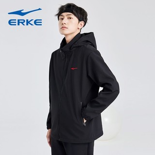 ERKE 鸿星尔克 加绒加厚外套冬保暖防泼水冲锋衣防风夹克