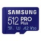 SAMSUNG 三星 PRO Plus Micro-SD存储卡 512GB（UHS-I、V30、U3、A2）