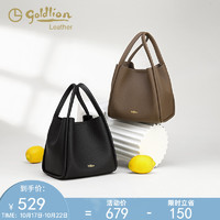goldlion 金利来 女包2023年时尚新款单肩包女小众设计水桶包包菜篮子手提包