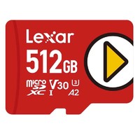 Lexar 雷克沙 PLAY系列 512GB Micro-SD存储卡（UHS-I、V30、U3、A2）