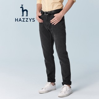 哈吉斯（HAZZYS）男装 春秋款长裤纯色经典款休闲牛仔裤ATDZP02AP51 深灰色DE 180/88A 37