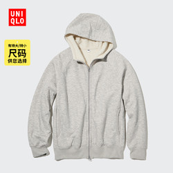 UNIQLO 优衣库 男女 HEATTECH仿羊羔绒运动拉链连帽外套保暖加绒451674