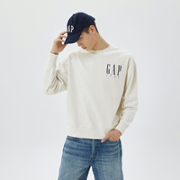 Gap 盖璞 男女装秋季LOGO廓形法式圈织软卫衣448321运动套头衫