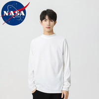 NASADKGM 联名双面德绒长袖男秋冬季纯色内搭上衣 3750白色（厚款）XL（120斤-135斤）