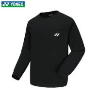YONEX 尤尼克斯 羽毛球服yy长袖运动卫衣男女上衣115323 黑色 男款 M