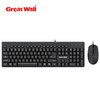 长城（Great Wall） KM119办公键鼠套装（有线键鼠/全尺寸键盘/人体工学设计/即插即用） KM119黑色+鼠标