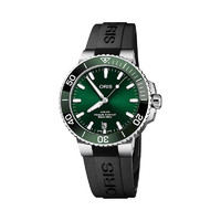 黑卡会员：ORIS 豪利时 手表 运动潜水绿盘胶带机械男表73377324157RS
