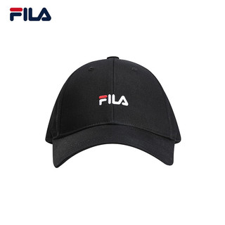 FILA 斐乐 棒球帽款季时尚休闲鸭舌帽子遮阳帽 正黑色-BK XS