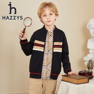 HAZZYS 哈吉斯 男童半高领针织线衣