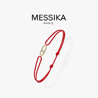 Messika 梅西卡 MOVE UNO系列 13290 几何18K黄金钻石手绳 10.5cm 红色