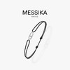 Messika 梅西卡 MOVE UNO系列 13290 几何18K白金钻石手绳 10.5cm 黑色