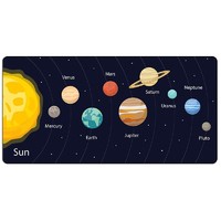 EXCO 宜适酷 太阳系位置鼠标垫 大号动漫卡通桌面垫键盘垫600*300mm游戏电竞书桌垫子0048