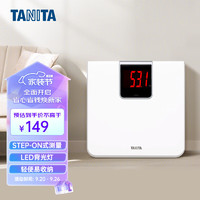 TANITA 百利达 HD-395 电子体重秤 人体秤家用精准减肥用 100克起称 日本品牌秤 白色