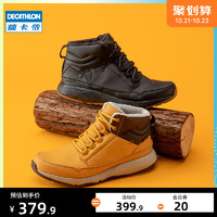 DECATHLON 迪卡侬 运动鞋男秋冬新款防泼水冬鞋休闲鞋保暖雪地靴男工装靴MSWC 8595607 卡其棕 41