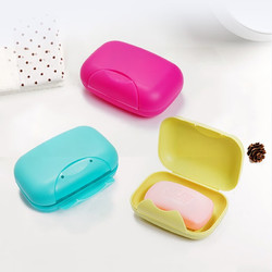 JAJALIN 加加林 带盖可携带旅行香皂盒 锁扣便携手工皂盒塑料肥皂盒 白色