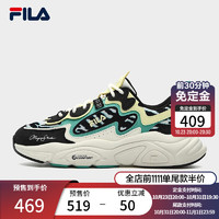 斐乐（FILA）女鞋MARS 1S+ MS复古运动鞋火星鞋跑步鞋 黑/蜜蜡黄-BW 37.5