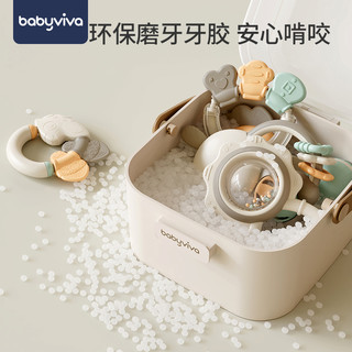 babyviva婴儿玩具手摇铃0一1岁抓握训练宝宝益智早教咬0-3-6-12月