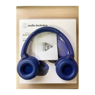 铁三角【】ATH-WS330BT重低音无线蓝牙耳机头戴式耳麦长续航轻便贴耳佩戴舒适 ATH-WS330BT 蓝色