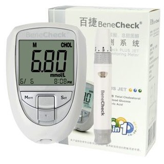 BeneCheck 百捷 台湾百捷尿酸测试仪检测仪血脂仪血糖仪  3合1多功能分析仪主机不含试纸