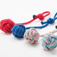 hipidog 嬉皮狗 花色结绳吊球大狗狗绳子玩具磨牙耐咬益智互动大型犬通用宠物用品